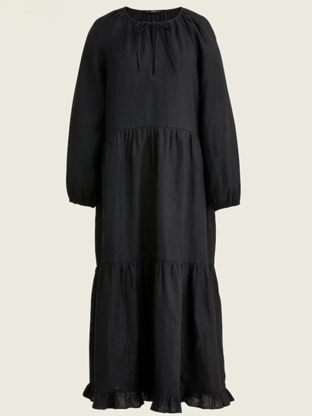 J CREW Chavez Tiered Linen Midi Dress SZ L/XL ~ NWT
